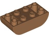 Brick Curved Inverted 2 x 4 Double in Medium Nougat