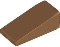 Brick Sloped 18° 2 x 1 x 2/3 in Medium Nougat