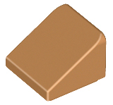 Brick Sloped 30° 1 x 1 x 2/3 (Cheese Slope) in Medium Nougat