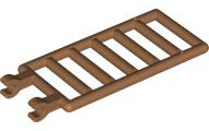 Bar 7 x 3 with Double Clips (Ladder) [Round Clips] in Medium Nougat