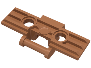 Technic Link Tread Wide with Two Pin Holes in Medium Nougat