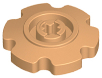 Technic Tread Sprocket Wheel Small 6 Tooth in Medium Nougat