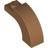 Brick Arch 1 x 3 x 1 2/3 Curved Top in Medium Nougat