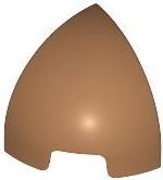 Brick Round Curved 1 x 1 x 1 Quarter Dome in Medium Nougat