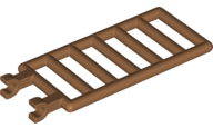 Bar 7 x 3 with Double Clips (Ladder) [Straight Clips] in Medium Nougat