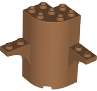 Panel 3 x 3 x 5 Quarter Round with 2 1 x 2 Arches (Tree) in Medium Nougat