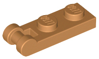 Plate Special 1 x 2 with Handle on End [Closed Ends] in Medium Nougat