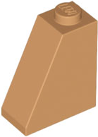 Brick Sloped 65° 2 x 1 x 2 in Medium Nougat