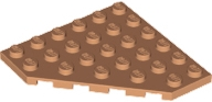 Wedge Plate 6 x 6 Cut Corner in Medium Nougat