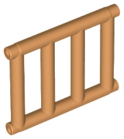 Bar 1 x 4 x 3 [End Tabs] in Medium Nougat