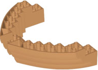 Boat Hull Section, Brick 16 x 10 x 3 in Medium Nougat