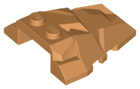 Brick Wedged, Sloped 4 x 4 Fractured Polygon Top in Medium Nougat