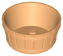 Barrel Half Large with Axle Hole in Medium Nougat
