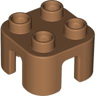 Duplo Chair with no Back / Stool in Medium Nougat