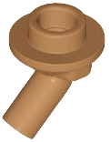 Bar, Angled with 1 x 1 Round Plate / Stud on End in Medium Nougat