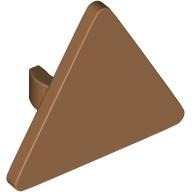 Road Sign Clip-on 2.2 x 2.667 Triangular with Open O Clip in Medium Nougat