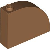 Brick Curved 1 x 4 x 2 2/3 in Medium Nougat