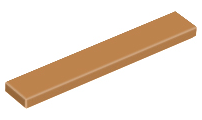 Tile 1 x 6 with Groove in Medium Nougat