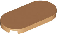 Tile Round 2 x 4 in Medium Nougat