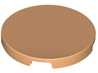 Tile Round 3 x 3 in Medium Nougat
