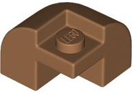 Brick Round, Curved 2 x 2 x 1 1/3, Corner in Medium Nougat