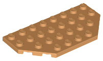 Wedge Plate 4 x 8 Cut Corners in Medium Nougat