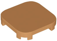 Tile Round Corners 4 x 4 x 2/3 in Medium Nougat