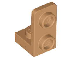 Bracket 1 x 1 - 1 x 2 Inverted in Medium Nougat