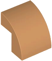 Brick Curved 2 x 2 x 1 2/3 in Medium Nougat