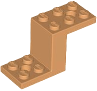 Bracket 5 x 2 x 2 1/3 with Holes, Inside Stud Holder in Medium Nougat