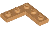 Plate 3 x 3 Corner in Medium Nougat
