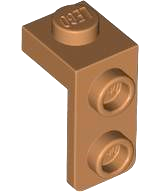 Bracket 1 x 1 - 1 x 2 in Medium Nougat