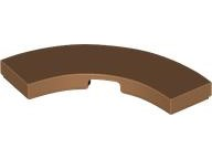 Tile 3 x 3 Curved, Macaroni in Medium Nougat