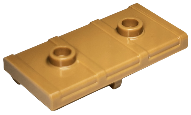Treasure Chest Lid, Flat with 2 Studs in Medium Nougat