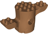 Duplo Plant Tree Trunk 4 x 10 x 4 with Two Branches in Medium Nougat