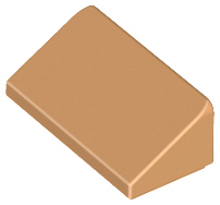 Brick Sloped 30° 1 x 2 x 2/3 in Medium Nougat