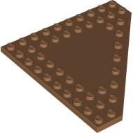 Wedge Plate 10 x 10 Cut Corner [No Centre Studs] in Medium Nougat