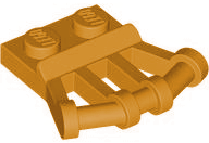 Plate Special 1 x 2 with Angled Handles on Side in Medium Nougat