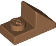 Brick Sloped 45° 2 x 1 with 2/3 Cutout [New Version] in Medium Nougat