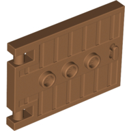 Door 1 x 5 x 3 with 3 Studs and Handle in Medium Nougat