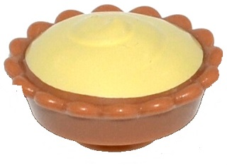 Food Pie with Light Yellow Cream Filling Pattern in Medium Nougat