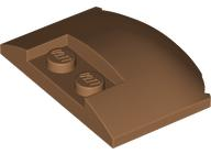 Brick Round 3 x 4 x 2/3 Triple Curved with 2 Sunk Studs in Medium Nougat