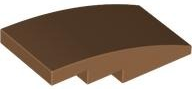 Brick Curved 4 x 2 No Studs in Medium Nougat