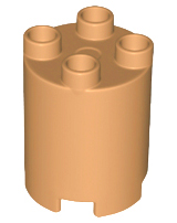 Duplo Brick Round 2 x 2 x 2 in Medium Nougat