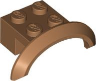 Wheel Arch, Mudguard 4 x 2 1/2 x 1 in Medium Nougat