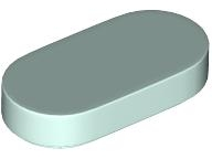 Tile Round 1 x 2 in Light Aqua
