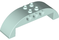 Brick Curved 2 x 8 x 2 Double in Light Aqua