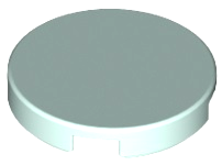Tile Round 2 x 2 with Bottom Stud Holder in Light Aqua