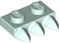 Plate Special 1 x 2 with Three Teeth [Tri-Tooth] in Light Aqua