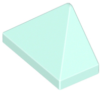 Brick Sloped 45° 2 x 1 Triple with Inside Stud Holder in Light Aqua